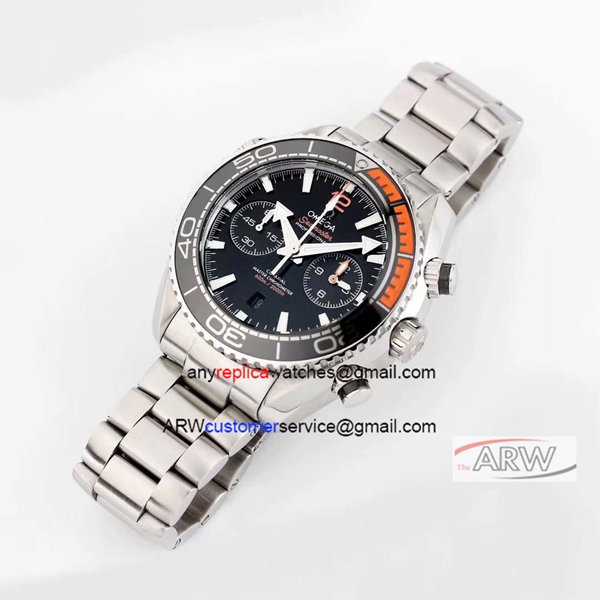 OM Factory Omega 9900 Stainless Steel Black&Orange Watch